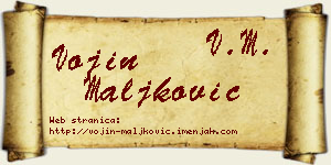 Vojin Maljković vizit kartica